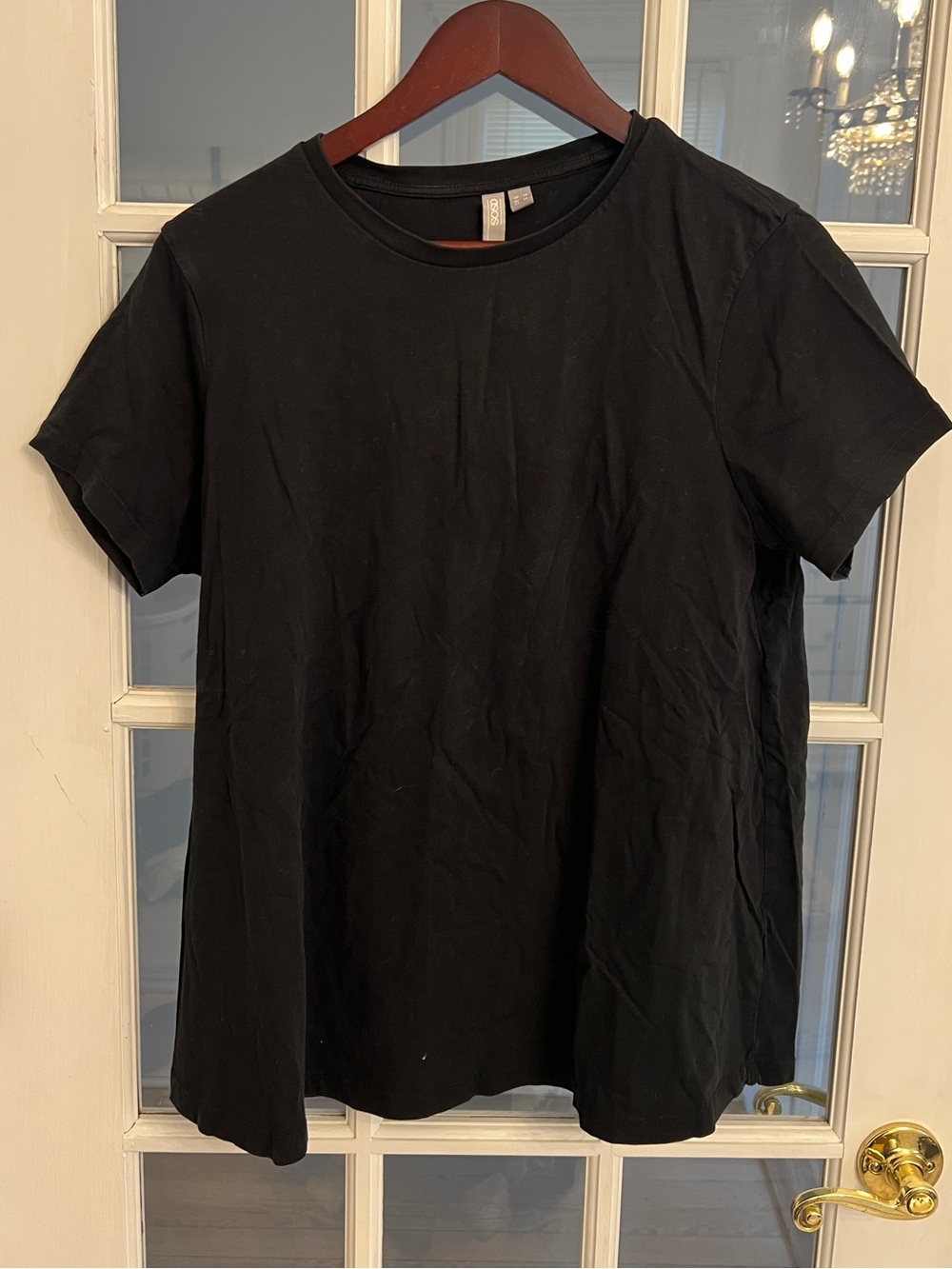 ASOS Women’s Black Crew Neck Short Sleeve Relaxed Fit Basic T-Shirt Top Size 10